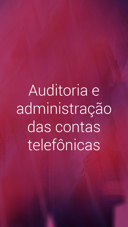 Auditoria e administração das contas telefônicas.